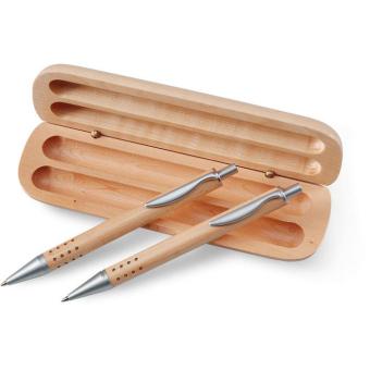 DEMOIN Pen gift set in wooden box Timber