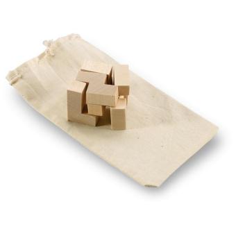 TRIKESNATS Wooden puzzle in cotton pouch Timber
