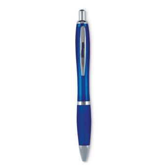 RIOCOLOUR Push button ball pen Transparent blue