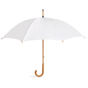 CALA Regenschirm mit Holzgriff Weiß
