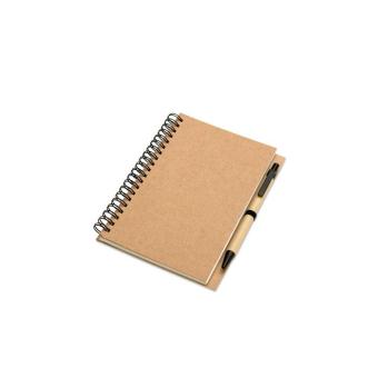 BLOQUERO B6 Recycled notebook with pen Fawn
