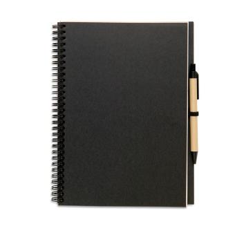 BLOQUERO PLUS Recycled notebook with pen 