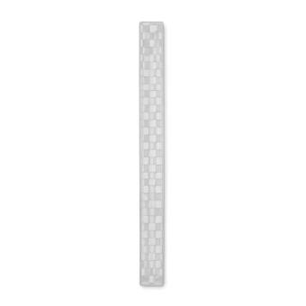 ENROLLO + Reflektierendes Snap Armband mit karierter Oberflache und silberner oder gelber Reflexfolie (CE EN17353). Silber