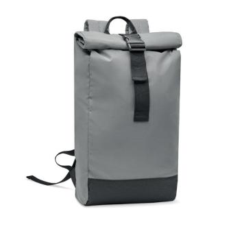 BRIGHT ROLLPACK Reflektierender Rucksack Silber matt