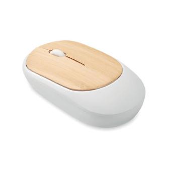 CURVY BAM Wireless mouse in bamboo White