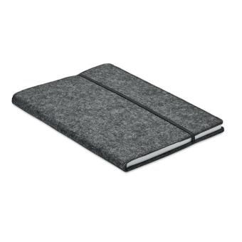 FELTBOOK DIN A5 Notizbuch RPET-Filz Steingrau