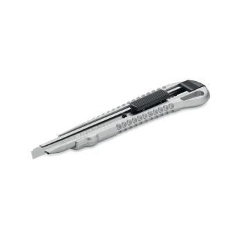 Aluminium retractable knife Silver