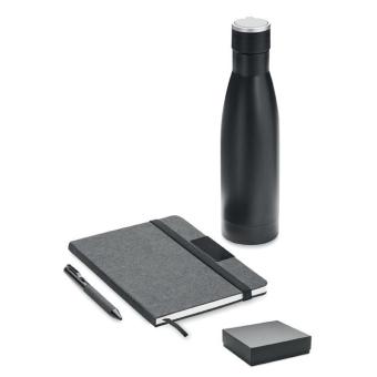 YOKOSO Set Notizbuch mit Flasche Schwarz