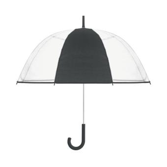 GOTA Transparenter Regenschirm 23" (⌀ 102cm), gebogener Griff. 
