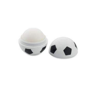 Lip balm in football shape White/black