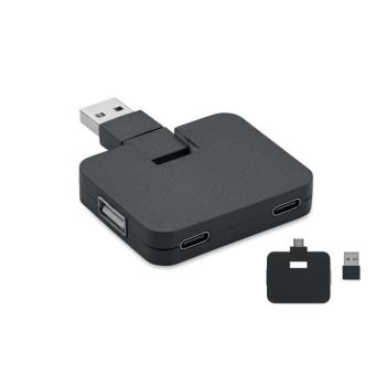 SQUARE-C 4 port USB hub 