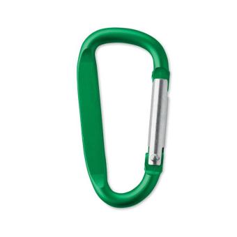 GANCHO Carabiner clip in aluminium. Green