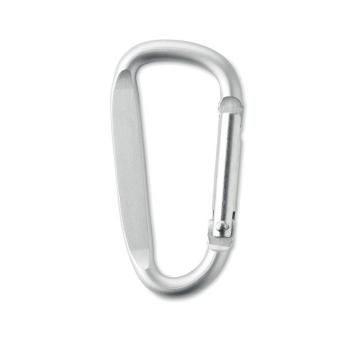 GANCHO Carabiner clip in aluminium Flat silver