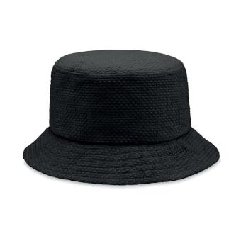 BILGOLA+ Paper straw bucket hat Black
