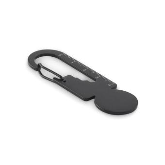 MULTIKEY Multifunctional key ring token Black