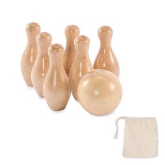 BOLITO Mini-Bowling-Set Kiefernholz Holz