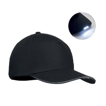 LUZCAP Baseball Kappe mit LED 220g/m² Schwarz