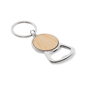 KEYPOP Recycled aluminium key ring Timber