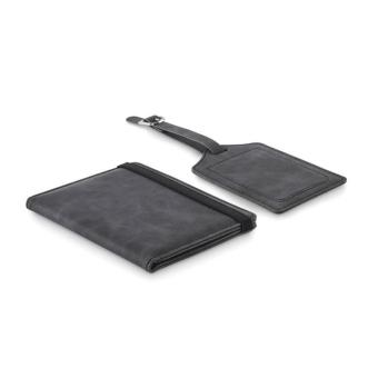 JETTAG Passport and luggage tag set Stone