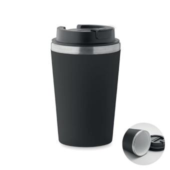 BLERM Doppelwandiger Becher 350 ml Schwarz