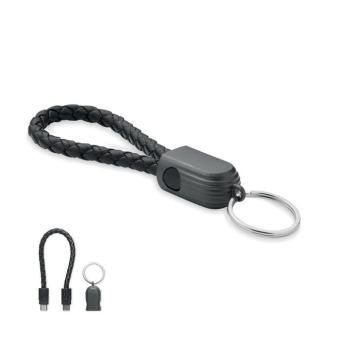 FAULETI LOOP Key ring loop cable type-C Black