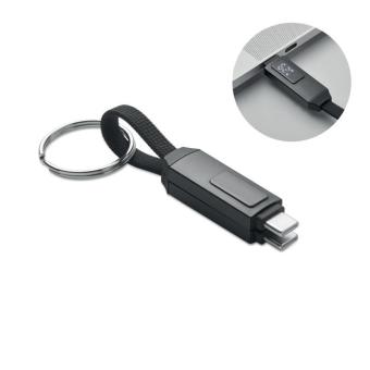 KEYSTO 60W charging cable keyring Black
