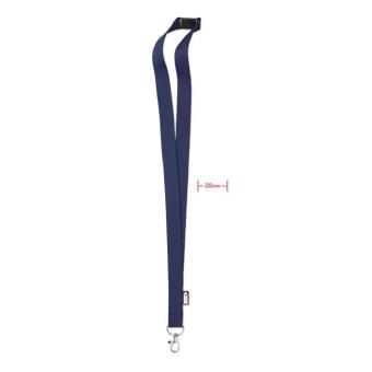 LANY RPET Lanyard in RPET 20 mm Aztec blue