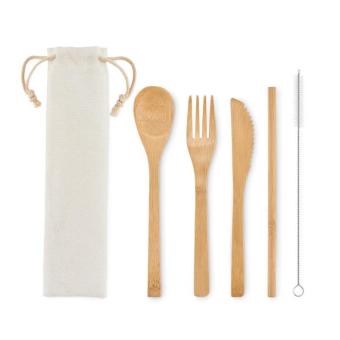 SETSTRAW Besteck-Set Bambus Beige