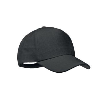 NAIMA CAP Hemp baseball cap 370 gr/m² Black