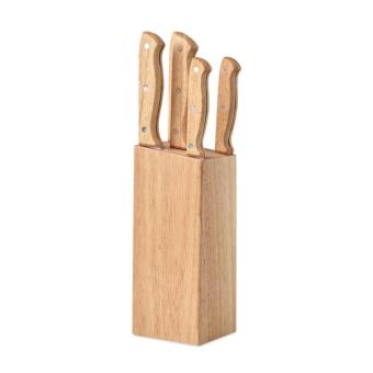 GOURMET Messerblock 5-teilig Holz