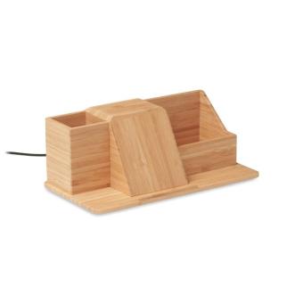 GROOVY Desktop wireless charger  10W Timber