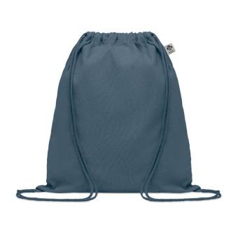 YUKI COLOUR Organic cotton drawstring bag Aztec blue
