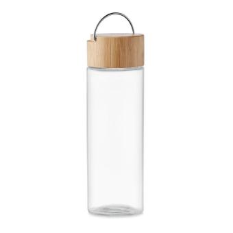 AMELAND Glass bottle 500ml bamboo lid Transparent