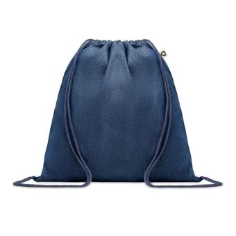 STYLE BAG Recycled denim drawstring bag Aztec blue