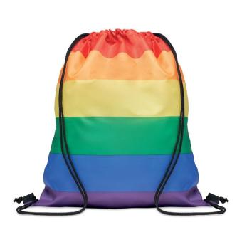 Rainbow RPET drawstring bag Multicolor