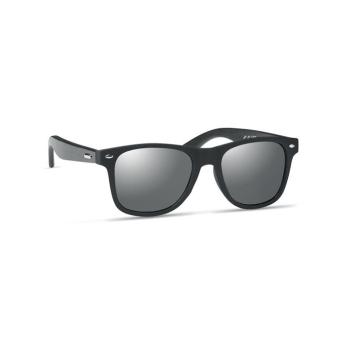 RHODOS Sunglasses with bamboo arms Shiny silver