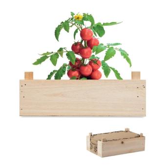 Tomato kit in wooden crate Timber