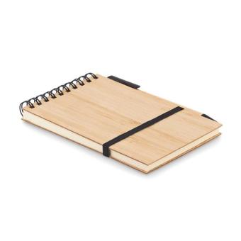 SONORABAM A6 bamboo notepad with pen Black