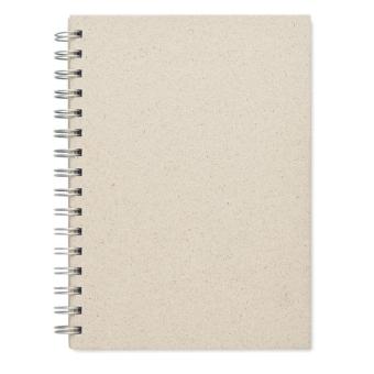 GRASS BOOK DIN A5 Notizbuch Graspapier Beige