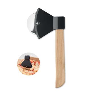 ZAZA Pizza cutter bamboo handle Black