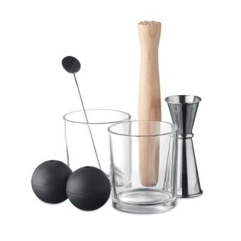 NIGHT Set of 7 pieces cocktail set Flat silver