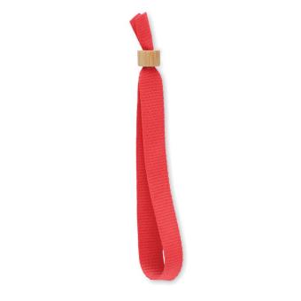 FIESTA RPET polyester wristband Red