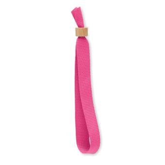 FIESTA RPET polyester wristband Fuchsia