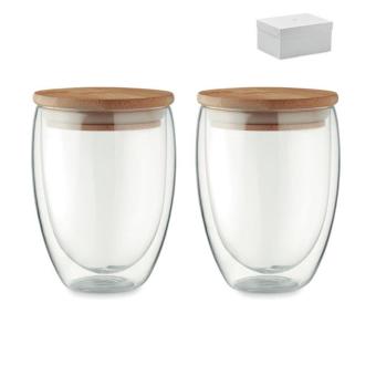 TIRANA SET Set of 2 glasses 350 ml in box Transparent