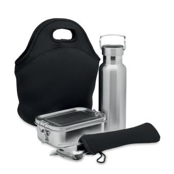 ILY Lunch set in stainless steel Black