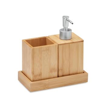 SUOMI 3 piece bath set in bamboo Timber