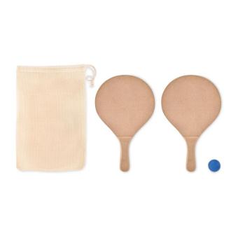 RAQUET Beach tennis set Timber