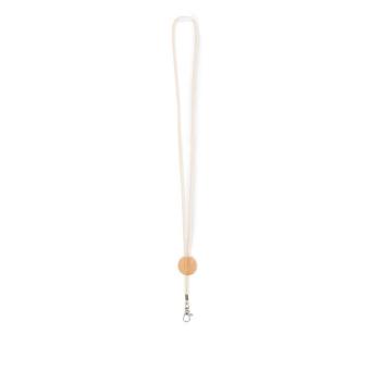 KARA Cotton Lanyard with metal hook Fawn