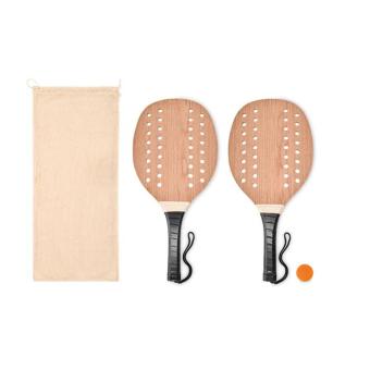 PALAS Rosewood beach tennis set Timber