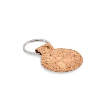 CINCIN Round cork key ring Fawn